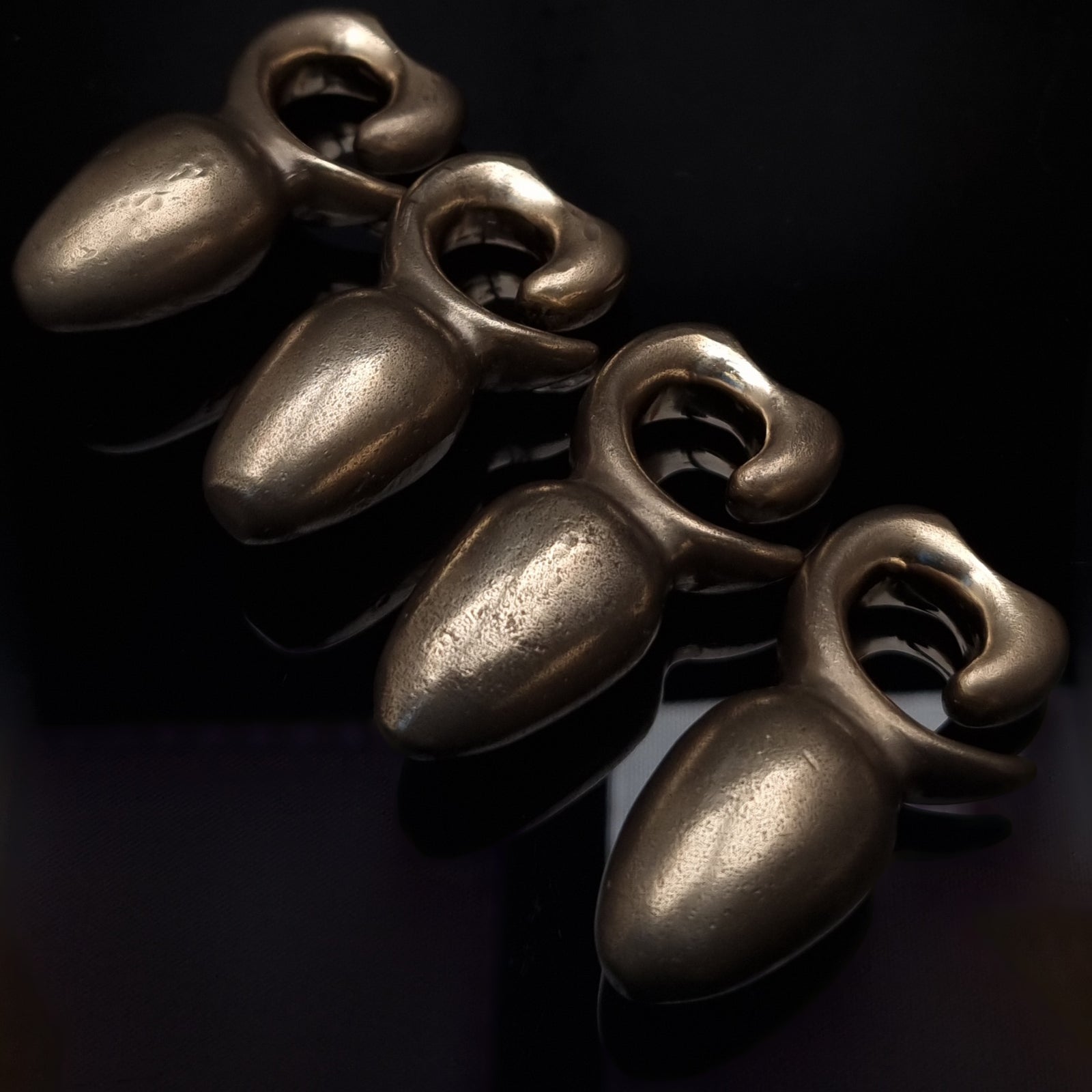 Spinning Top Ear Weights | Aged Finish