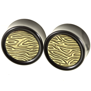 Delrin Plugs - 'Flow' Texture Inlay | Pair