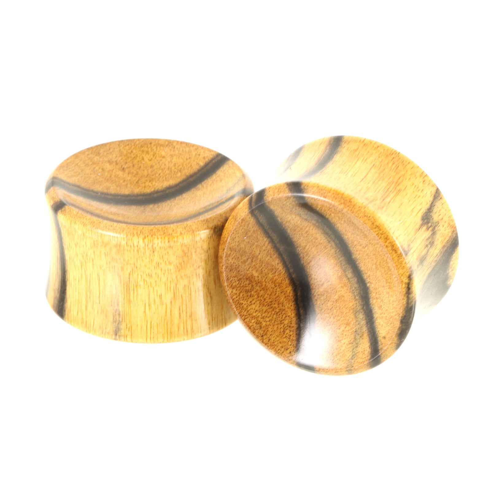 Black & White Ebony Bowl Plugs