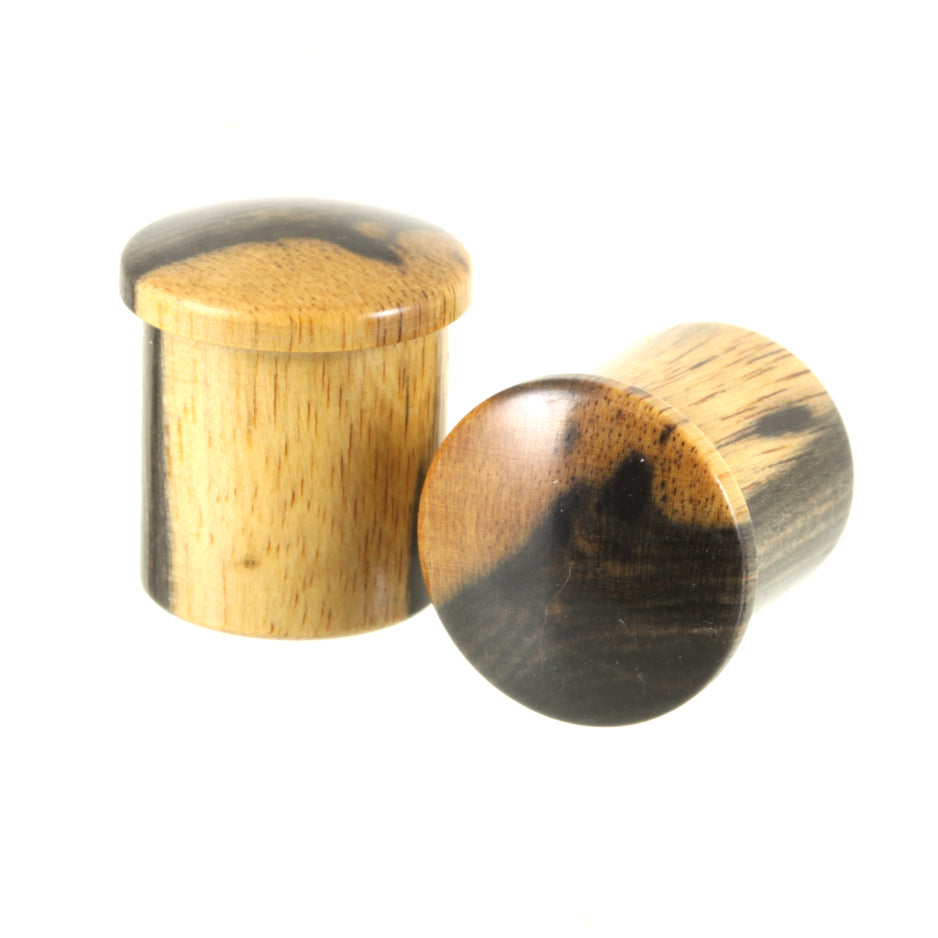 Black and White Ebony Single Flare Plugs