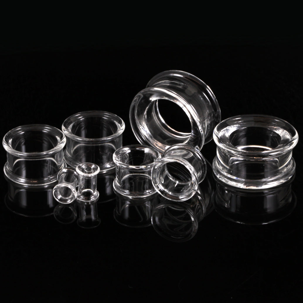 Double Flare Glass Eyelets - Clear