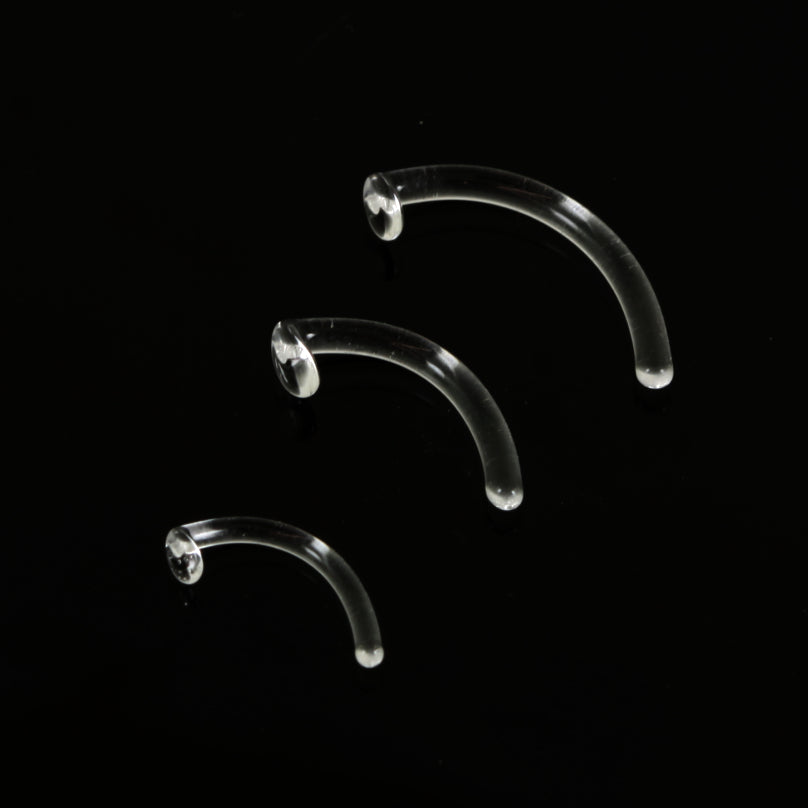 Clear Glass Curved Retainer Offset Top