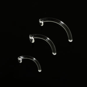 Clear Glass Curved Retainer Offset Top