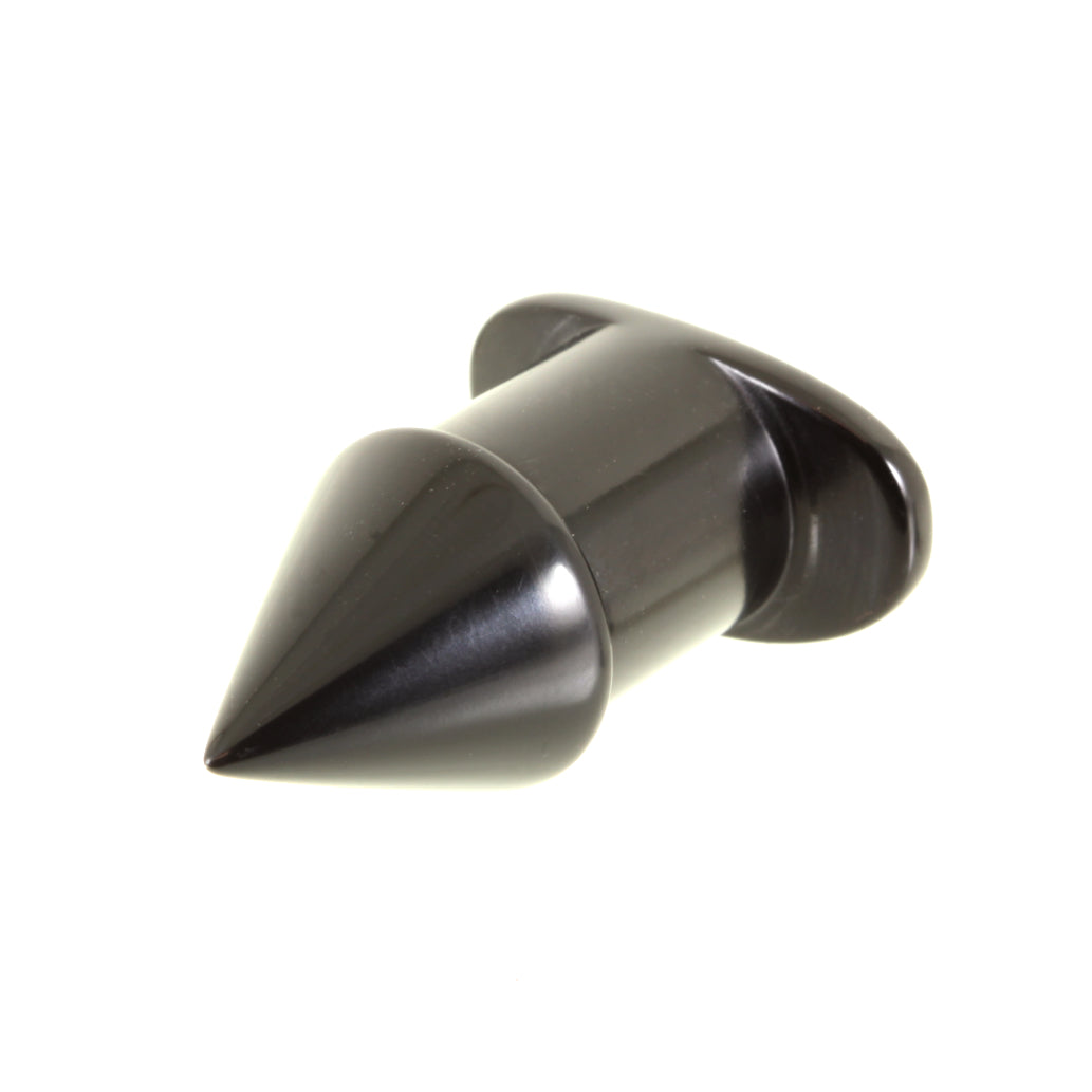 Delrin Round Labret Plug - Threaded Cone Front