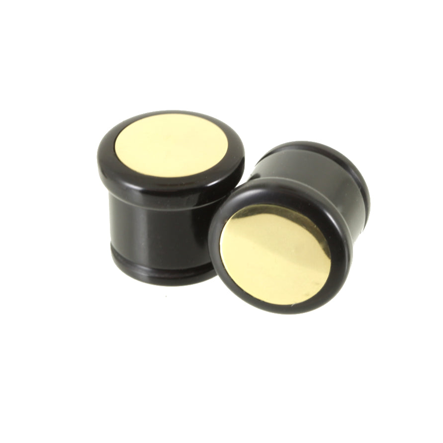 Delrin Single Flare Plugs - Flush Inlay | Pair