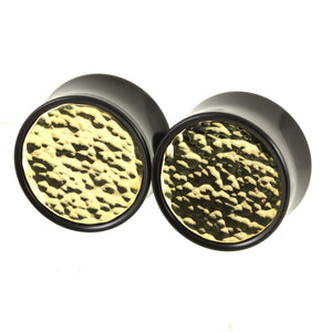 Delrin Plugs - Hammered Inlay | Pair