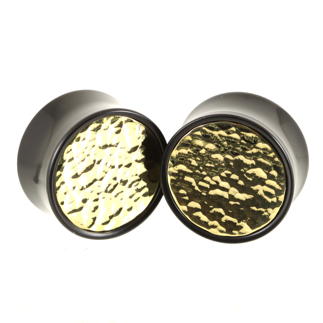 Delrin Plugs - Hammered Inlay | Pair