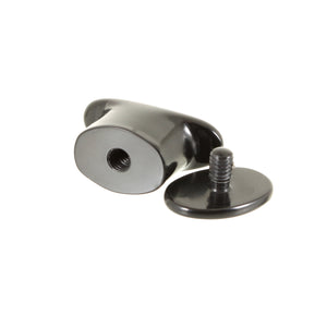 Delrin Oval Labret Plug - Threaded Cap