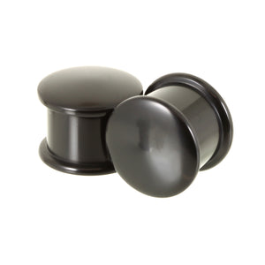 Delrin Double Flare Threaded Plugs | Pair
