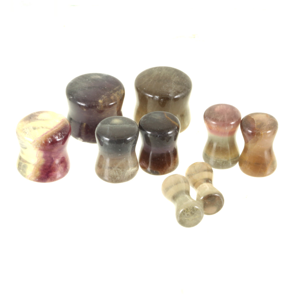 Fluorite Stone Plugs (C Grade)