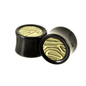 Delrin Plugs - 'Flow' Texture Inlay | Pair