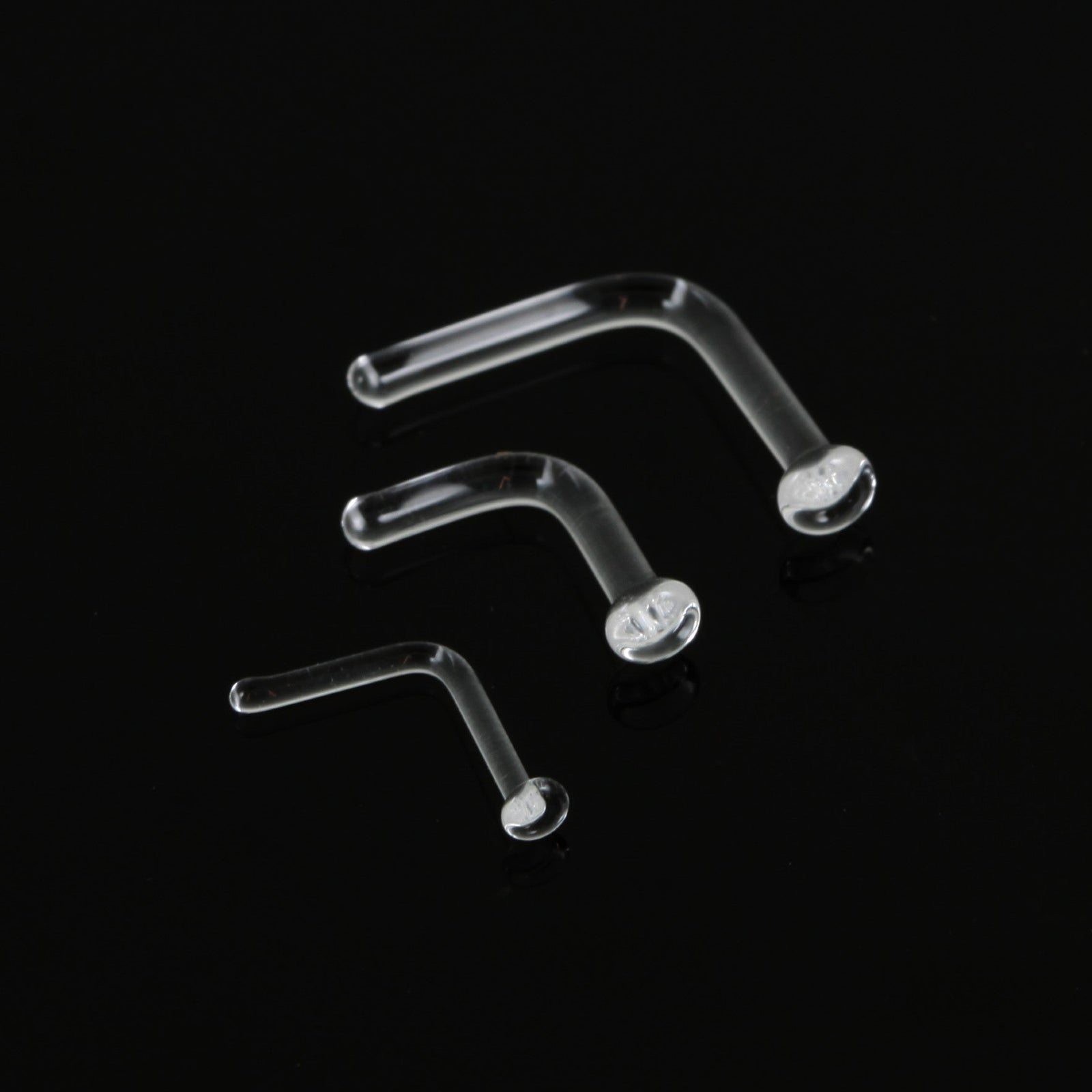 Clear Glass Nostril Retainer