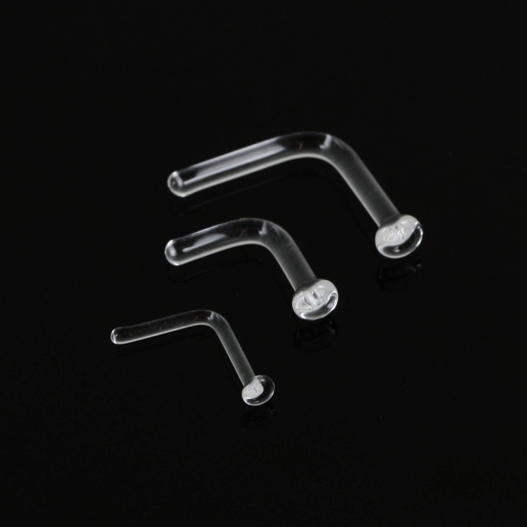 Clear Glass Nostril Screw Retainer