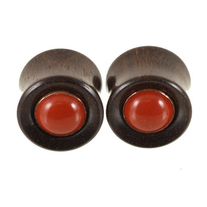 Katalox Plugs - Red Jasper | 16mm (5/8")