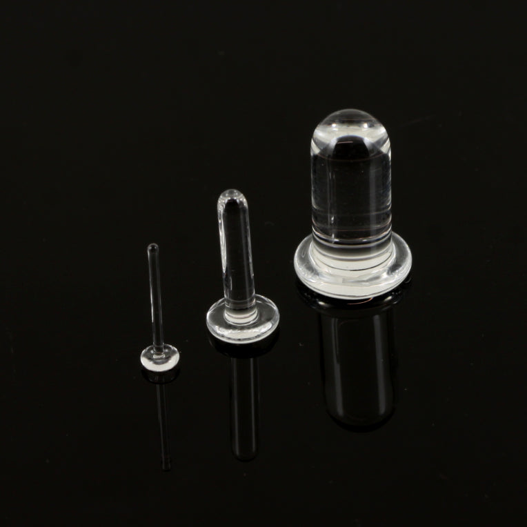 Clear Glass Flat Back Labret Retainer