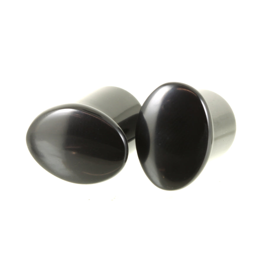 Delrin Single Oval Flare Plugs | Pair