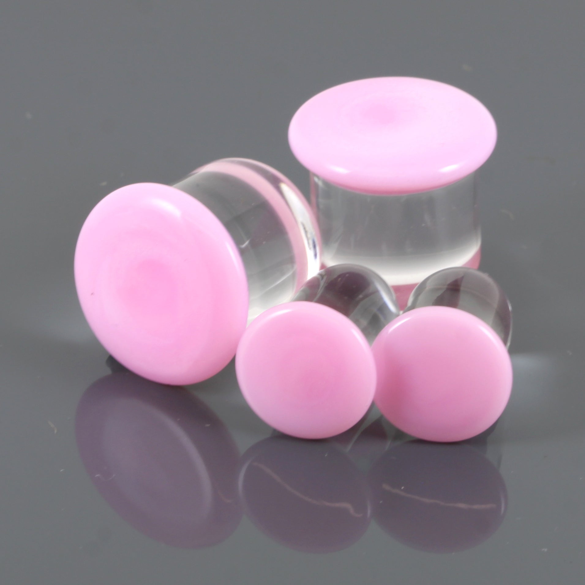 Single Flare Glass Plugs - Pink | 1 Piece