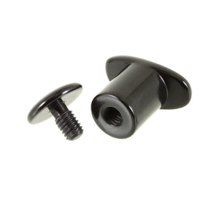 Delrin Round Labret Plug - Threaded Cap