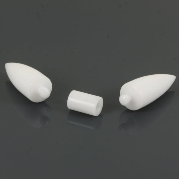 White Delrin Threaded Septum Tusk