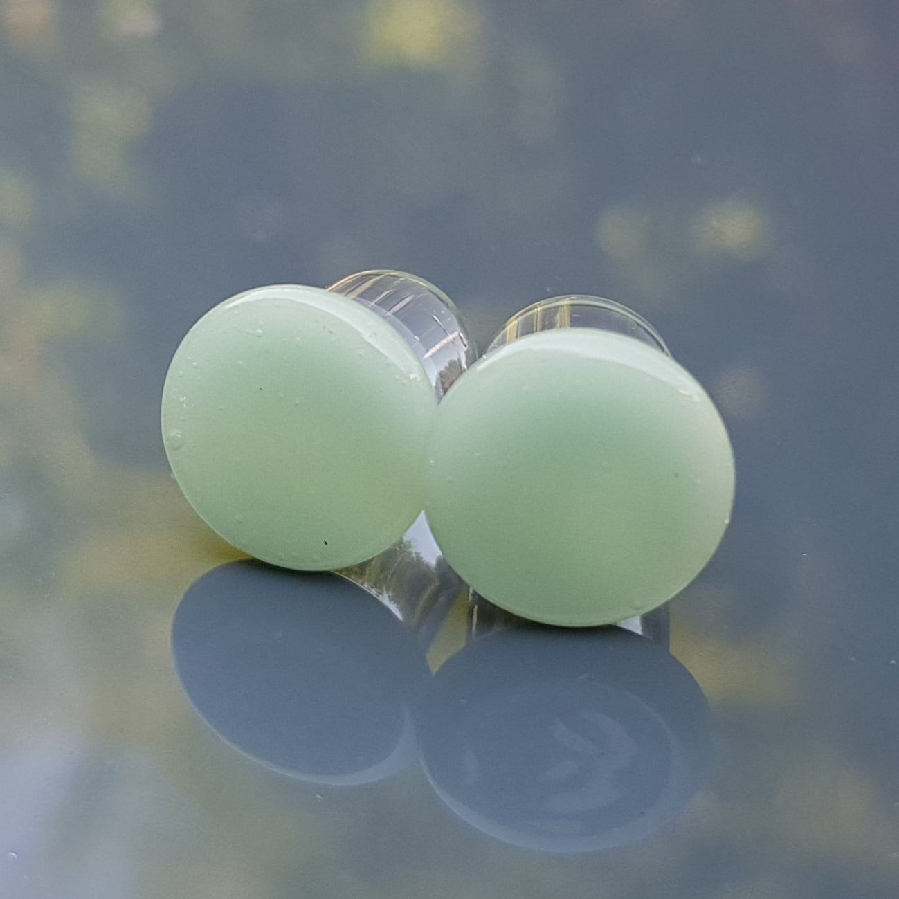 Single Flare Glass Plugs - Mint | 1 Piece