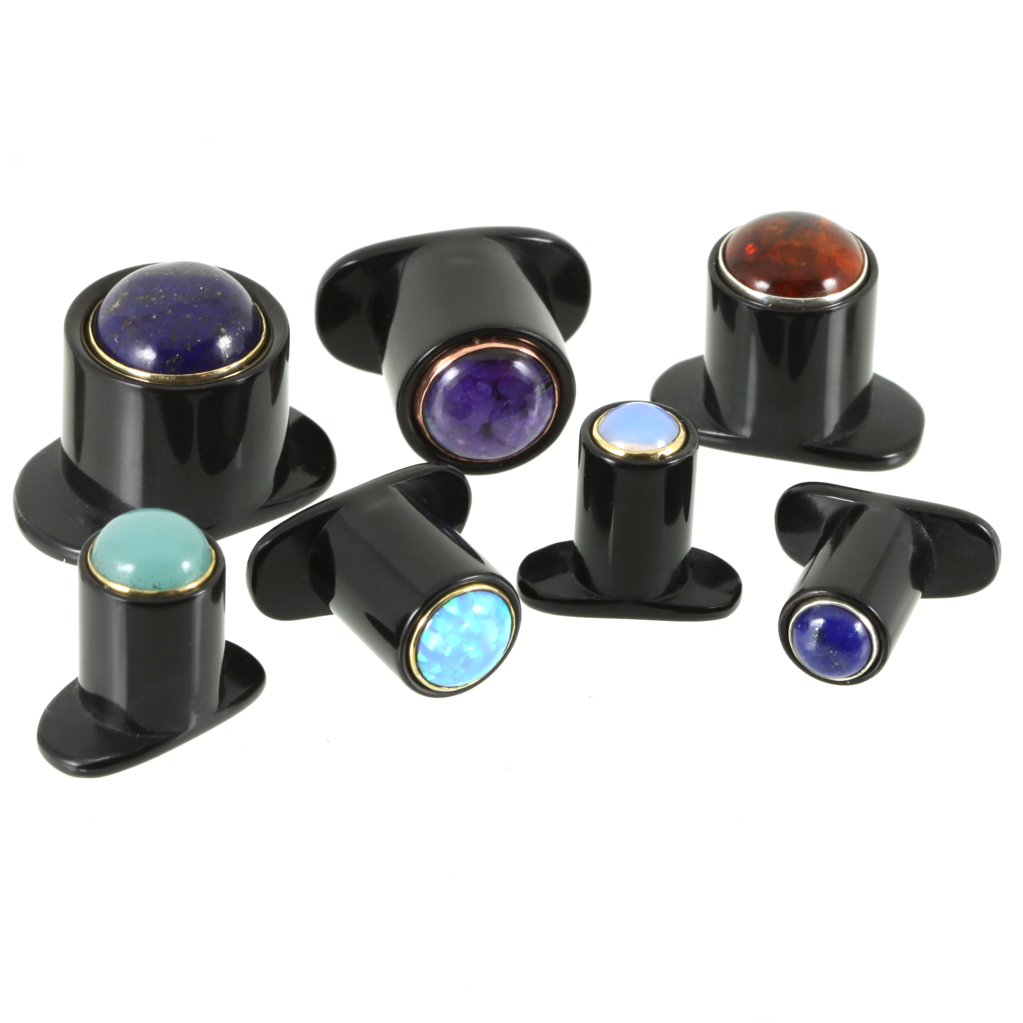 Home Products Maker's choice Stone Inlay Delrin Round Labret Plug