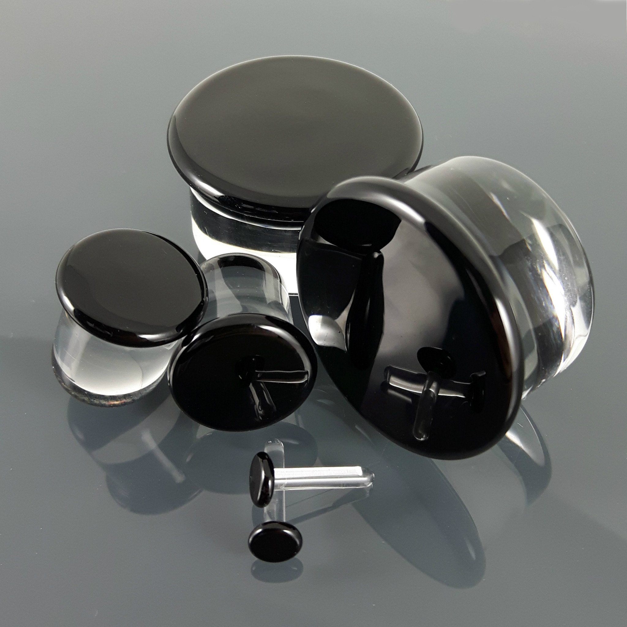Glass single flare plugs hotsell