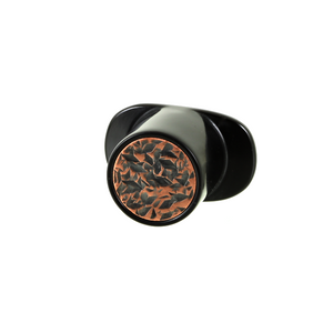 Delrin Round Labret Plug - 'Camo' Texture Inlay