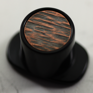 Delrin Round Labret Plug - 'Lines' Texture Inlay