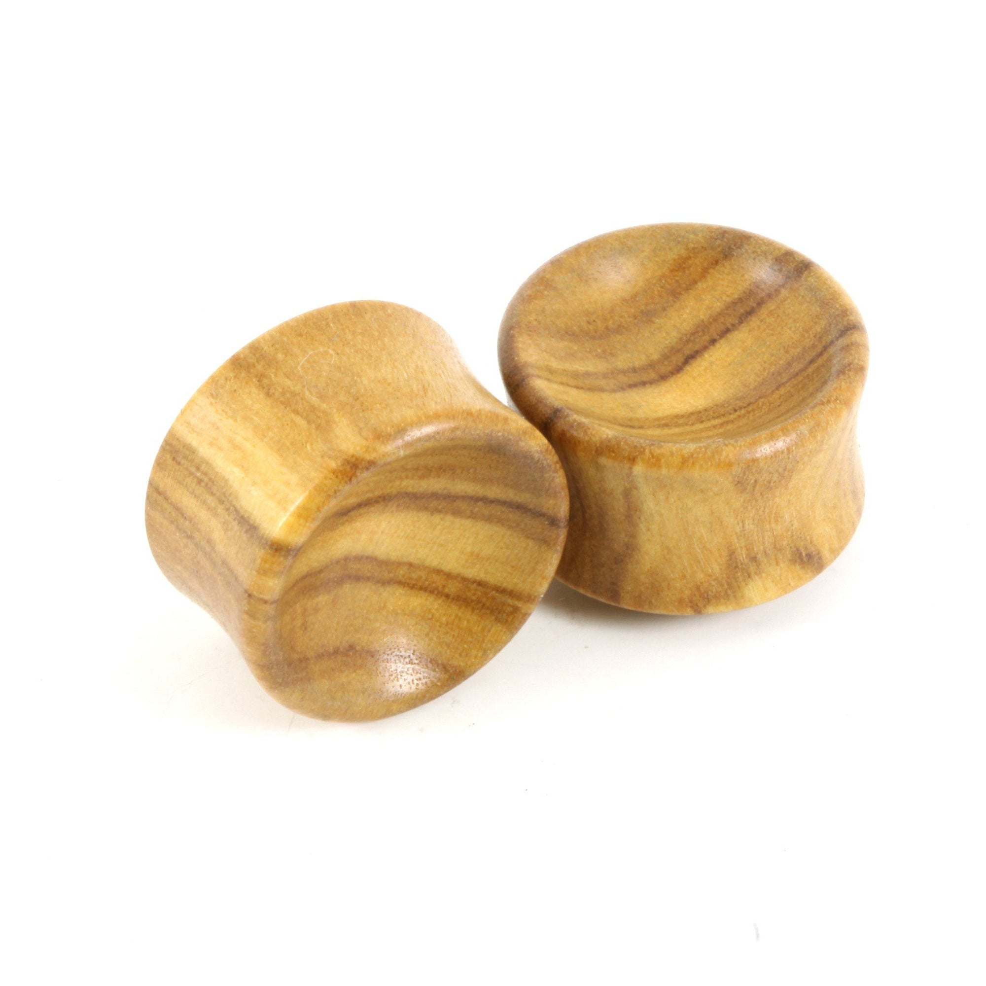 Olivewood Bowl Plugs, jewellery, body jewellery. - Southshore Adornments 