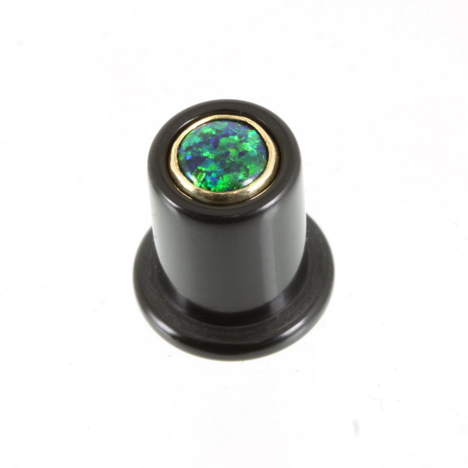 Delrin Philtrum Plug - Black Opal Inlay