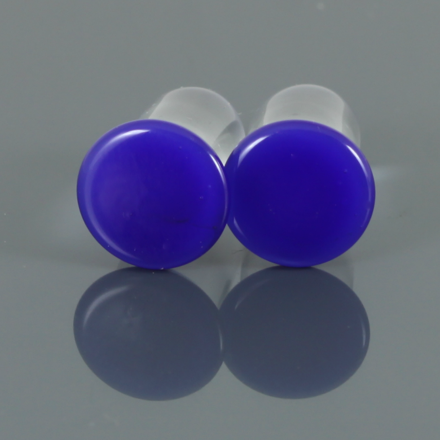 Single Flare Glass Plugs - Blueberry | 1 Piece