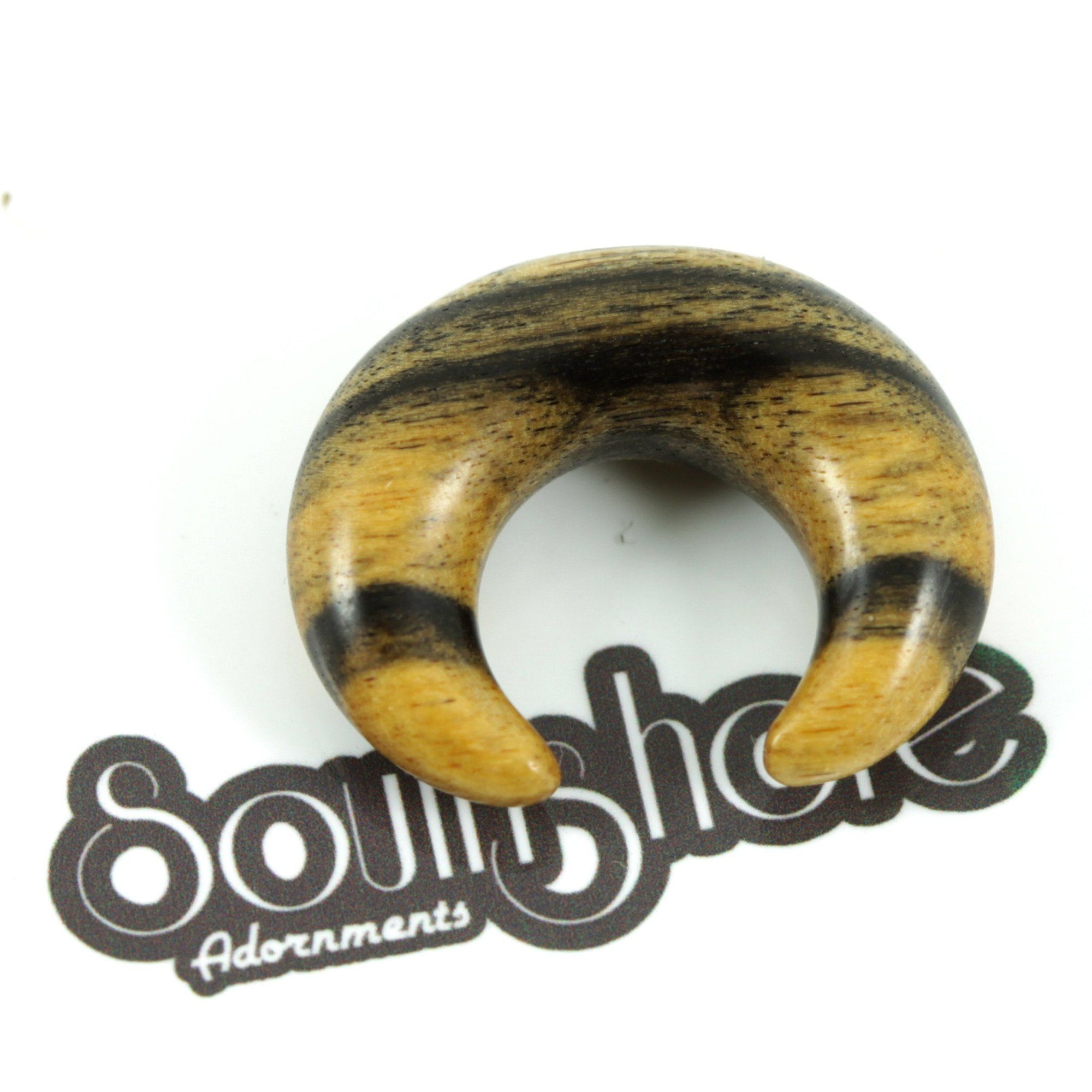 Black & White Ebony Crescent | 1 Piece, jewellery, body jewellery. - Southshore Adornments 