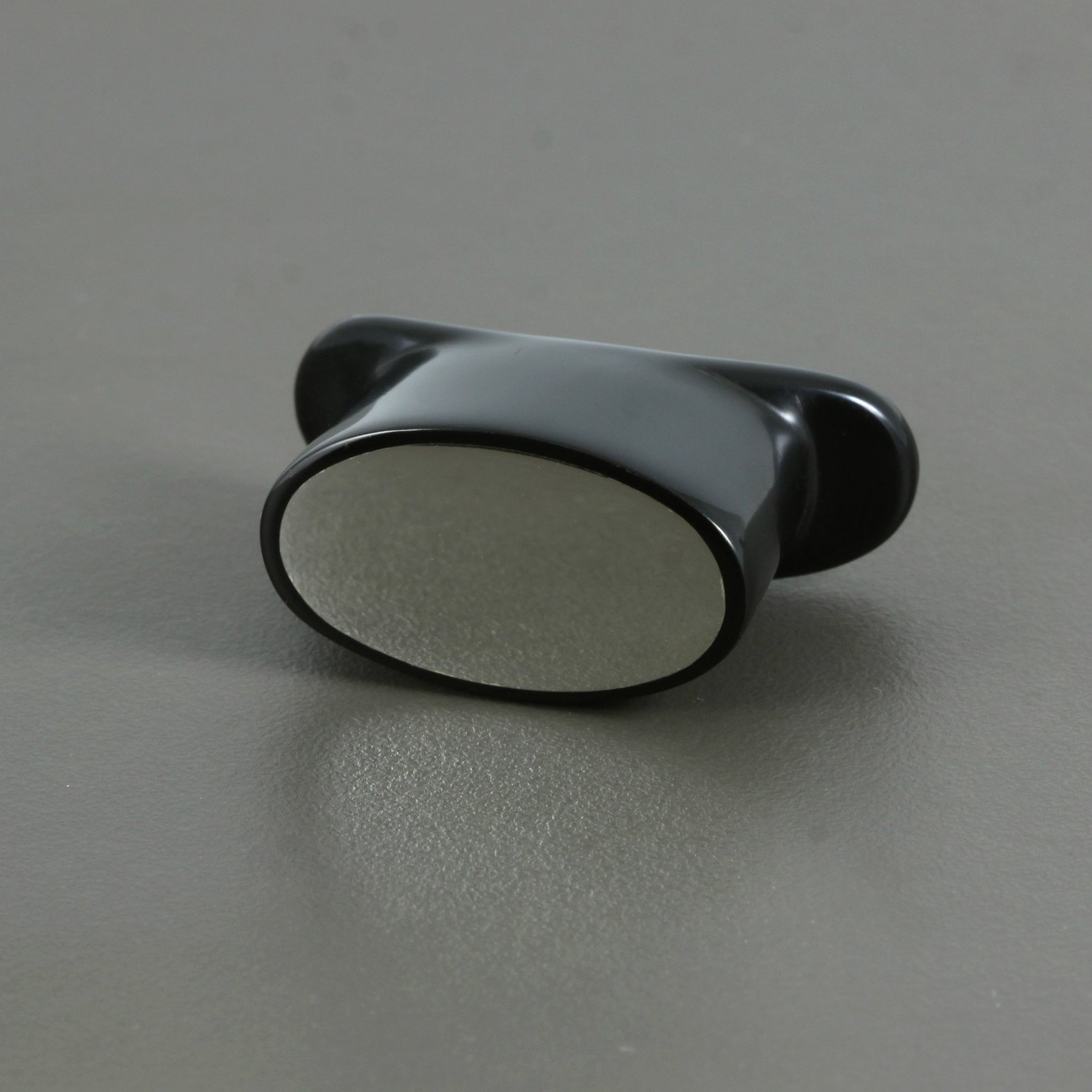 Delrin Oval Labret Plug Flush Sterling Silver Inlay