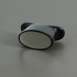 Delrin Oval Labret Plug - Flush Sterling Silver Inlay