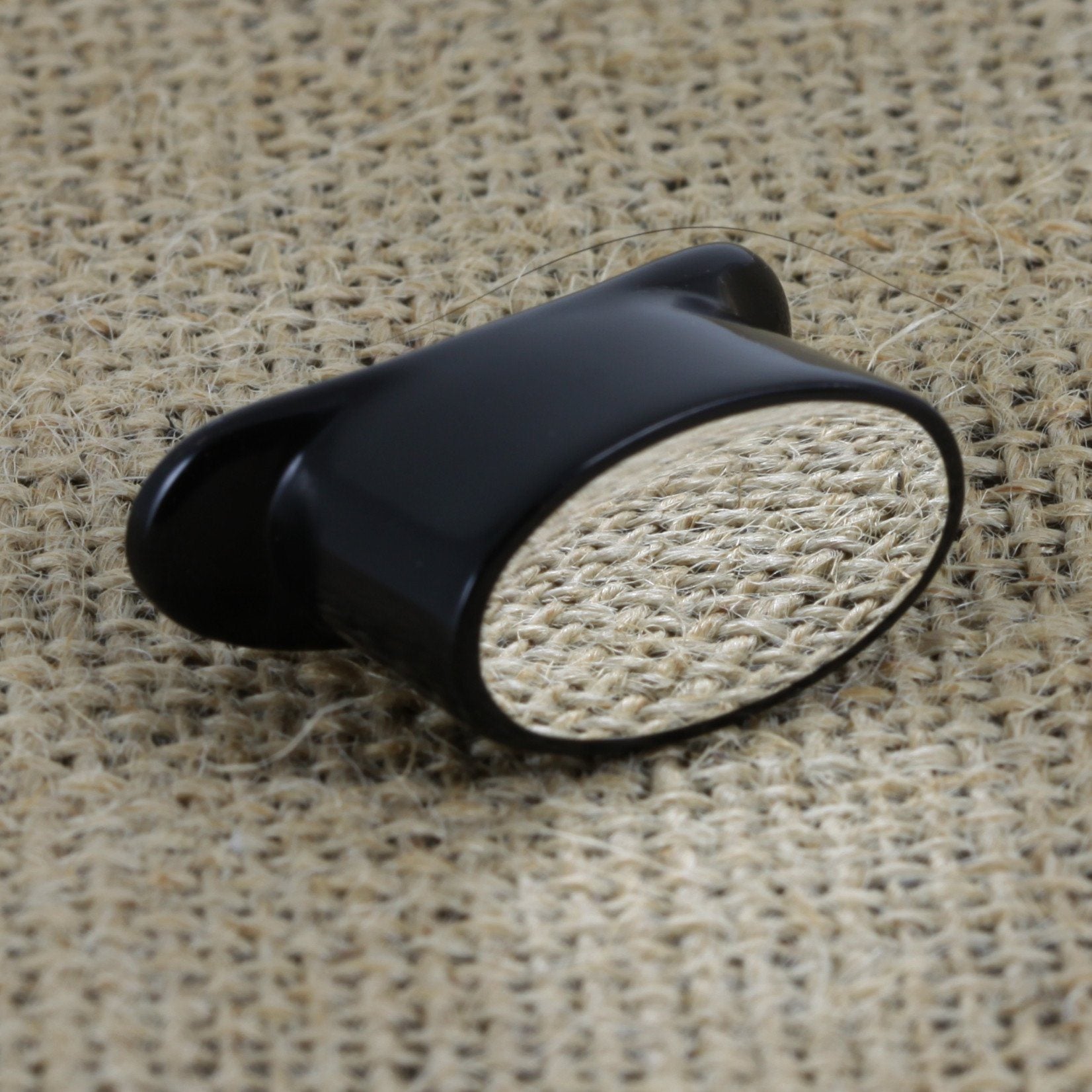 Delrin Oval Labret Plug Flush Sterling Silver Inlay