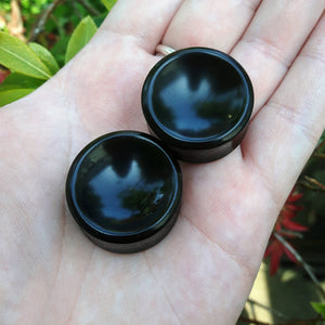 Ebony Bowl Plugs, jewellery, body jewellery. - Southshore Adornments 