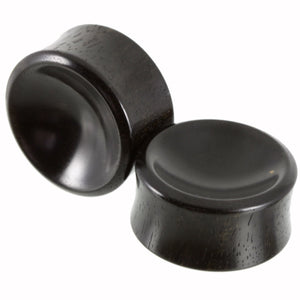 Ebony Bowl Plugs, jewellery, body jewellery. - Southshore Adornments 