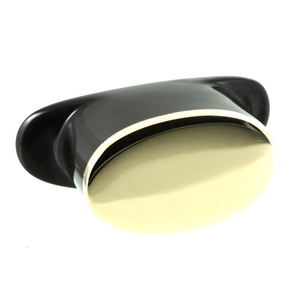 Delrin Oval Labret Plug | Gold Cap