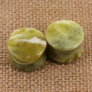 Iona Green Marble Plugs | 19mm (3/4")