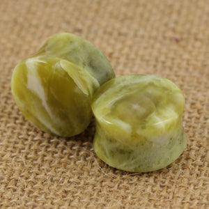 Iona Green Marble Plugs | 19mm (3/4")