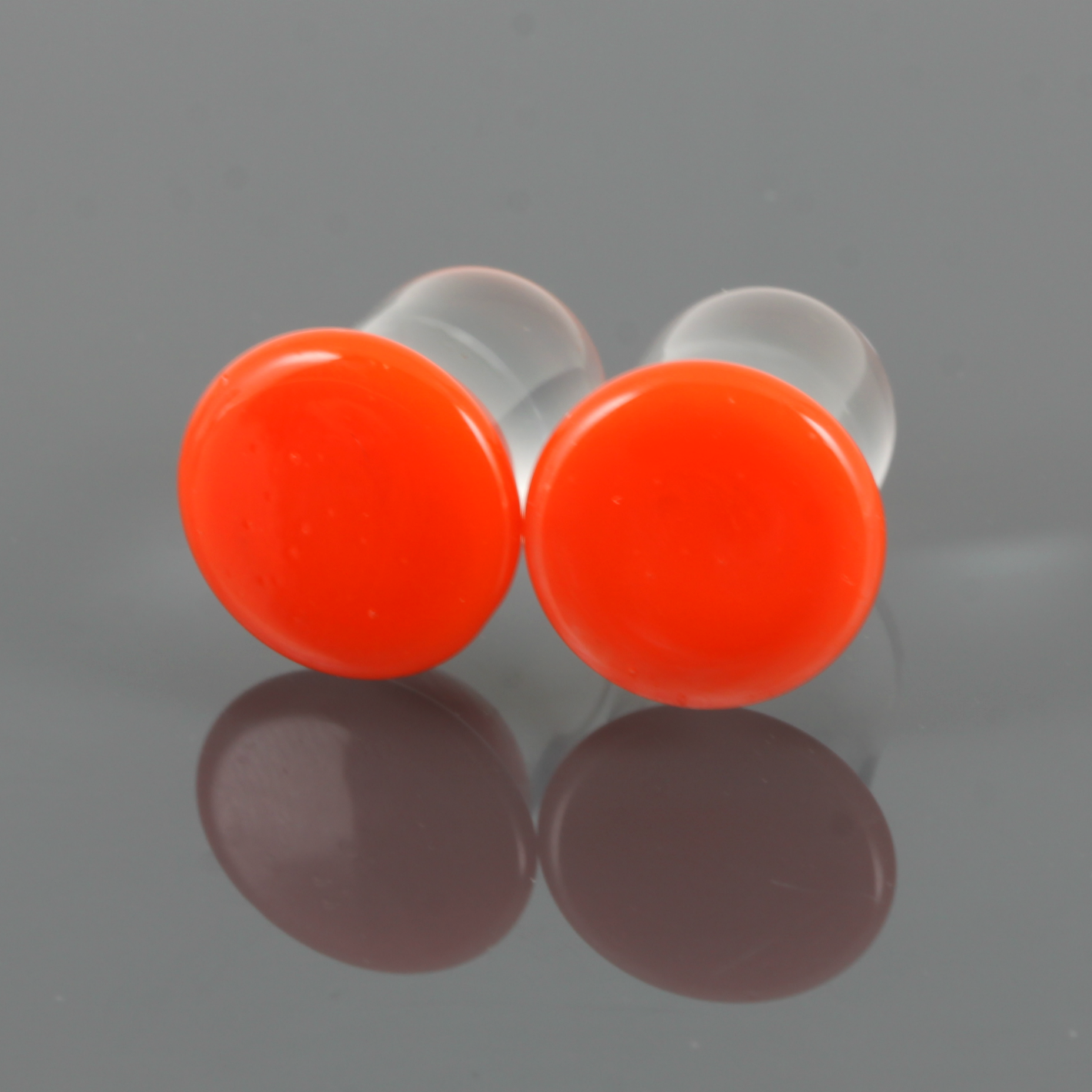 Single Flare Glass Plugs - Orange | 1 Piece *Discontinued*