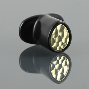 Delrin Teardrop Philtrum Plug - Hammered Inlay