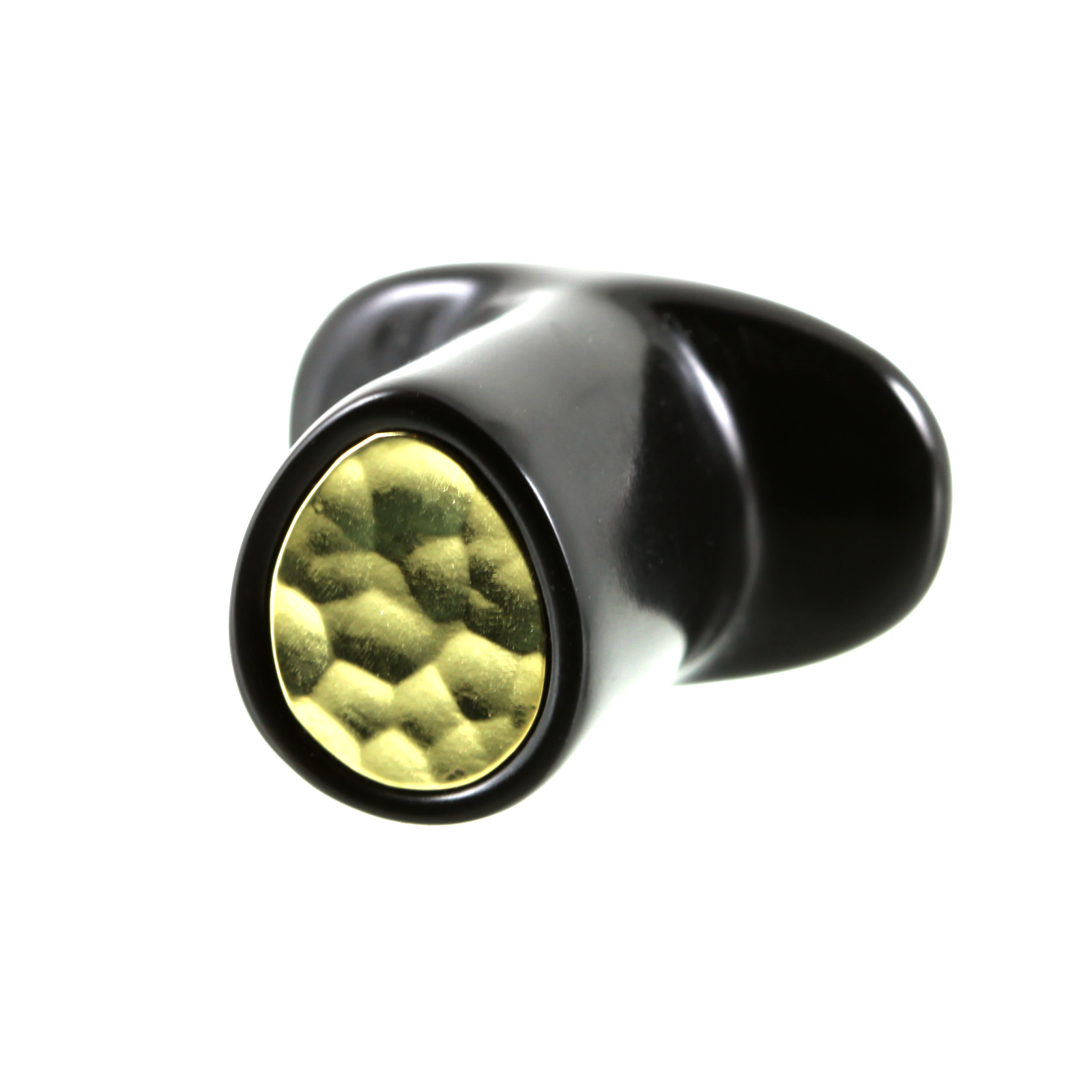 Delrin Teardrop Philtrum Plug - Hammered Inlay