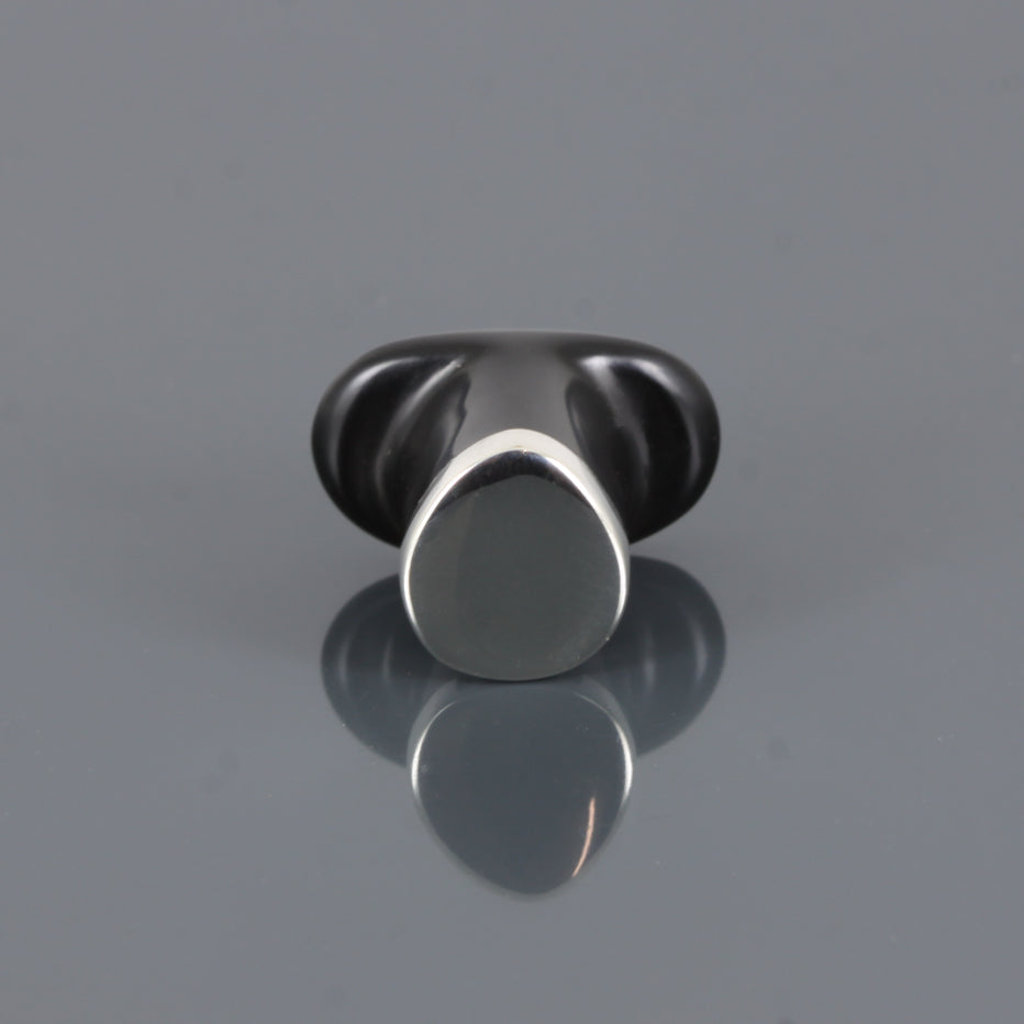 Delrin Teardrop Philtrum Plug | Sterling Silver Cap